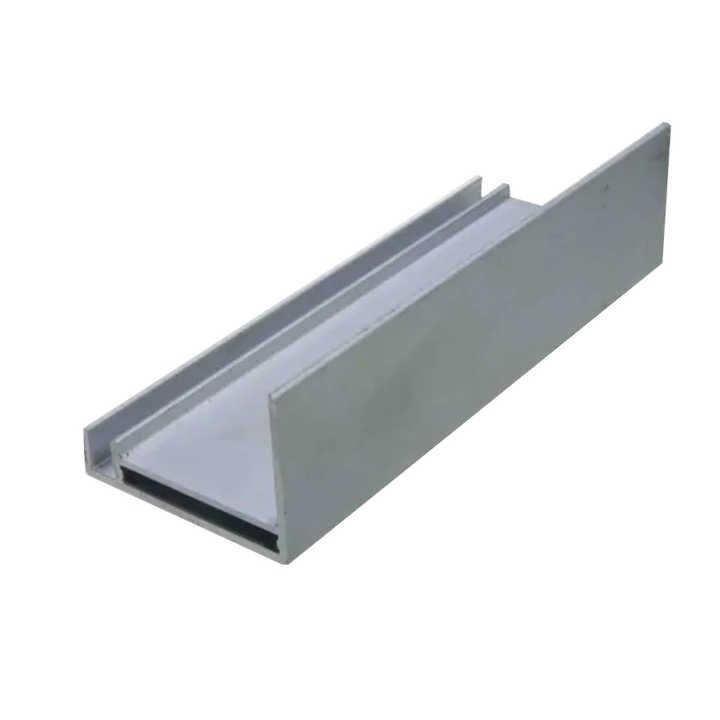 aluminium profile aluminum solor frame profiles  section silver anodized matt sand sands blasting