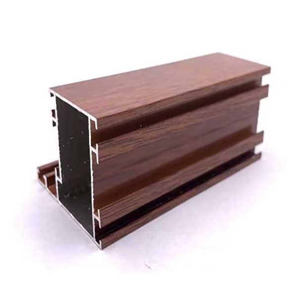 aluminium window and door profile wood color wooden transfer square tube thermal break