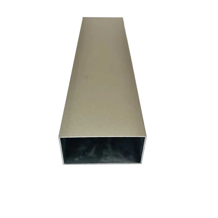 aluminium square tube profile aluminium frame aluminum tubes 6063 champagne matt sand blasting