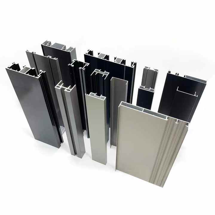 aluminium window and door profiles silver anodized mat sand blasting aluminum profile white powder coating